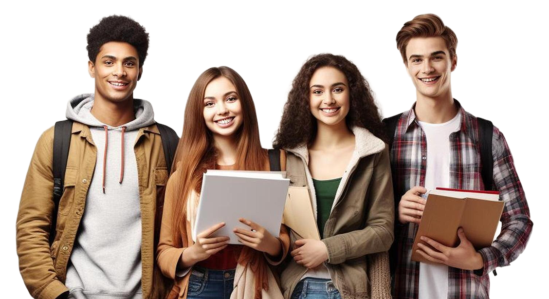 Students studying together