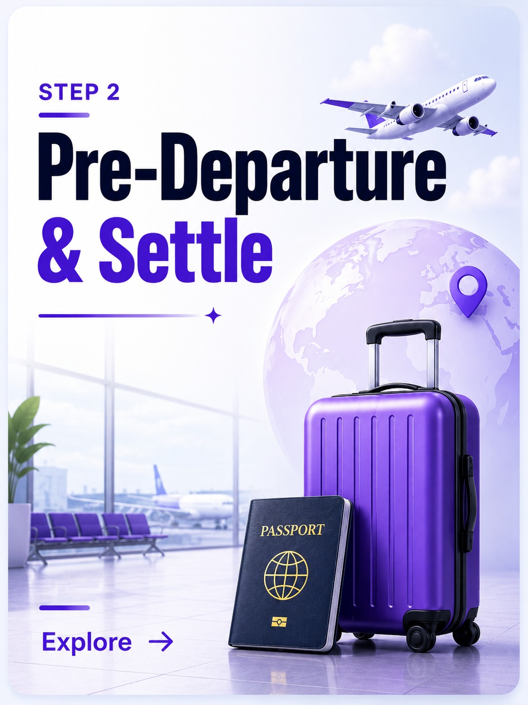 Pre-departure and settle
